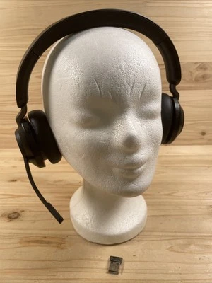 Jabra Evolve2 65 kabelloser Stereo Kopfhörer (MS Teams, USB-A) - Schwarz - Bild 1 von 4