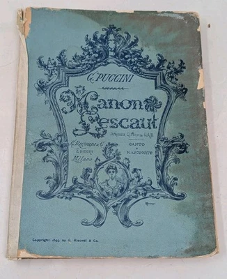 Manon Lescaut G Puccini Ricordi 1893 - Image 1 of 4