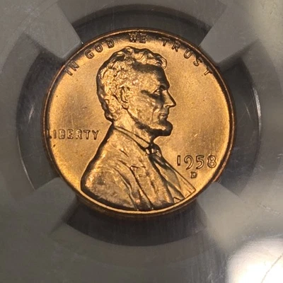1958 D Lincoln Wheat Penny NGC MS 66 RD - Image 1 of 4