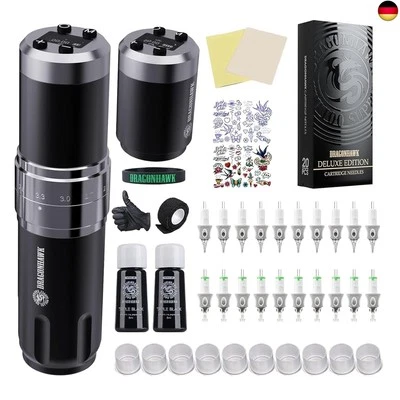 MARKE EXTREME TATTOO Dragonhawk Tattoo Maschine Set Fold3 Rotary Wireless tätowiermaschine Pen with