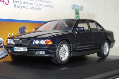 BMW Serie E38-7 sedán modelo fundido a presión, SCHABAK, escala 1/43, azul oscuro Foto 1 de 4
