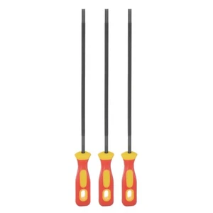 3pcs Chainsaw File 7/32" High Carbon Steel Round Rasp with Plastic Handle - Picture 1 of 8