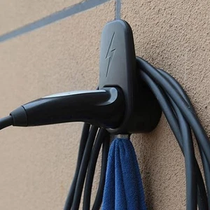 Auto-Ladekabelhalter Mit Chassis-Halterung Schwarz Wandmontage US-Stecker LIF - Afbeelding 1 van 24