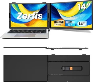 Laptop Screen Extender, Ultradünner 14" FHD 1080P Tragbarer Monitor für Laptop - Bild 1 von 9