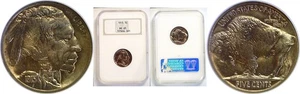 1915 5C Buffalo Nickel NGC MS-65 - Picture 1 of 3