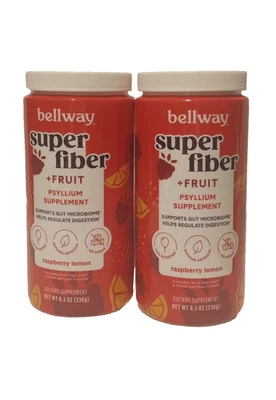 2 суперволокна Bellway малиновый лимон + фрукты 8,3 унции каждая. Exp.03/19/2026 - Изображение 1 из 4