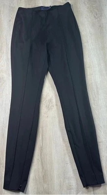 Polo Ralph Lauren Womens Leggings Black S Elastic Waist Pull On Zipper Ankle - Image 1 of 4