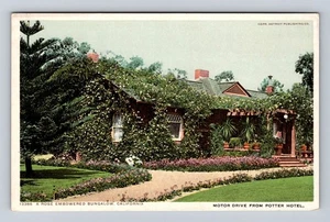 CA-California, bungalow cubierto de rosas, antiguo, tarjeta vintage - Imagen 1 de 2