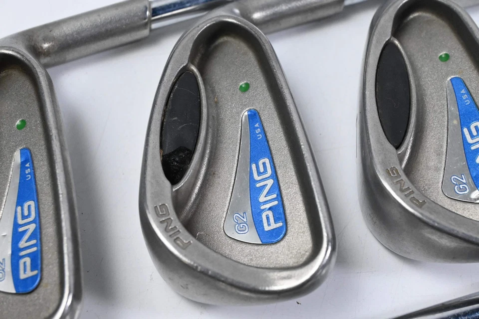 Ping G2 Irons / 5-PW+SW / Green Dot / Stiff Flex Ping AWT Shafts - Image 1 of 4