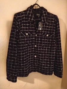 Dennis Basso Strukturstrick Boucle Jacke Damen 1X mit Glitzer Schwarz Karriere - Bild 1 von 7