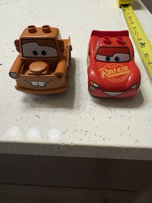 Lego Duplo Disney Pixar Cars Lightning McQueen & Mater Cars Free Ship in USA - Image 1 of 4