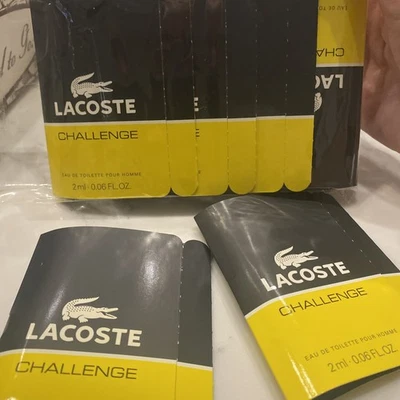 Lacoste Challenge de Lacoste para hombre 0,06/2 ml cada uno X 10 frascos = juego de 20 MLS Foto 1 de 4