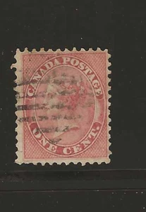 Canada Scott #14 used 1c rose 1859 Queen Vicoria lightly canceled f/vf sound - Imagen 1 de 2