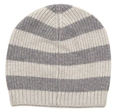 *NUEVO* J.Crew Mujer Gorro/Sombrero de Invierno a Rayas - Talla Única - Gris Grafito *NUEVO CON ETIQUETAS* Foto 1 de 4