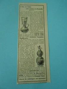 L'eau de Table à 10 centimes la Bouteille Syphon Print AD 1909 - Picture 1 of 1