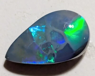 3.22ct Semi Black Opal Blue Green Pear Lightning Ridge Australia - Image 1 of 4