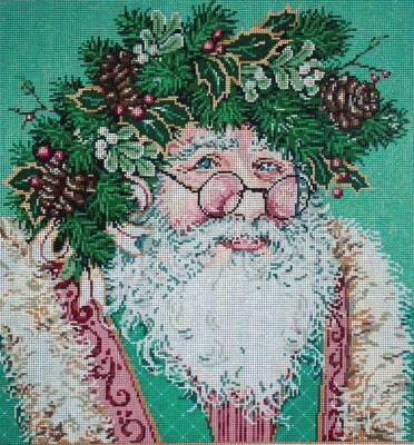 Needlepoint Handpainted Christmas Sandra Gilmore Wyntertyme 11x11 - Image 1 of 4