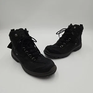 ECCO GORE TEX Stiefeletten Wanderstiefel Herren Größe 10 10,5 44 schwarz Schnürung wasserdicht - Bild 1 von 13