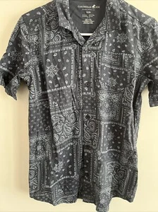 Caribbean Joe Boy’s button down shirt Size XL (14) Paisley Pattern Blue Travel - Picture 1 of 8