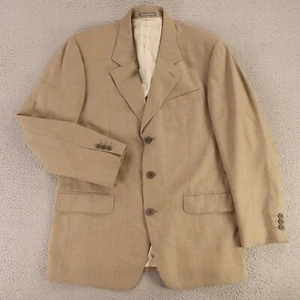 Yves Saint Laurent Jacket M Beige Brown 100% Wool Hopsack Blazer 42R - Picture 1 of 16
