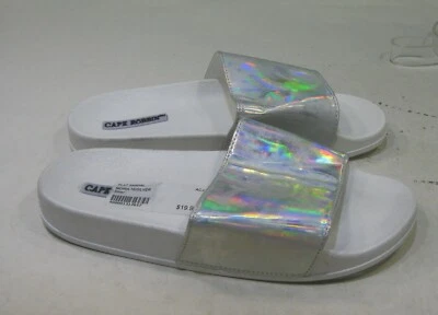 Zapatos Sandalia Plana Cape Robbin PLATEADOS Punta Abierta MUJERES Talla 8 Foto 1 de 4