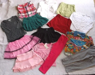 Girl 5: HUGE LOT: SKORTS, SKIRTS, TOPS, LEGGINGS: GYMBOREE, CHICKEN NOODLE, TCP - Image 1 of 4