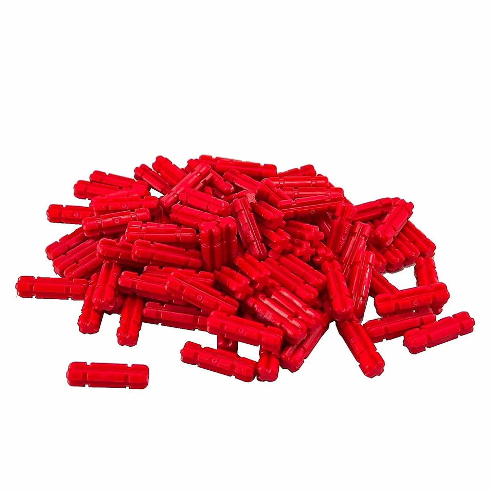 100 LEGO Technic, Axle  2L Notched Rouge - Photo 1/1