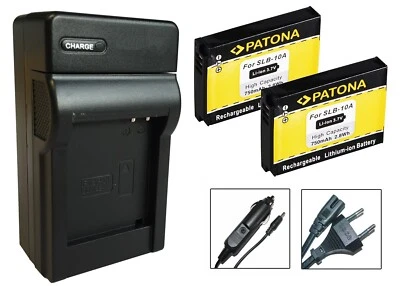 AKKUNAUT 2 x Akku + Ladegerät Samsung WB150F, WB200F, WB250F, WB500, WB550, WB700 SLB-10A