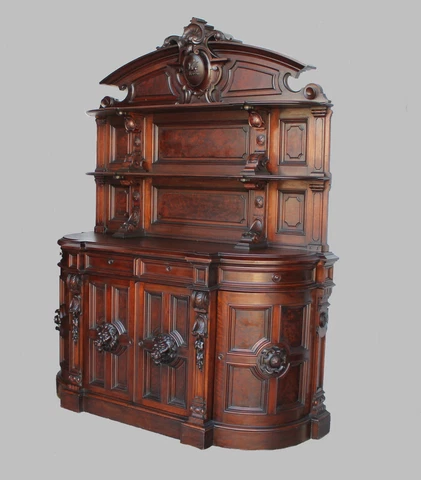 American Victorian Walnut Huntboard Sideboard Buffet - original finish Cover