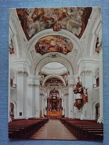 Postal antigua postal abadía benedictina viñedo basílica 1724 - Imagen 1 de 2