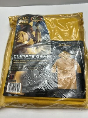 CLC CLIMATE GEAR Yellow PVC-Coated Polyester Rain Jacket L - Image 1 of 4