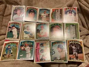 Lot (55) 1972 Topps Baseball Cards Good To EX - W/High Numbers - All Cards - Picture 1 of 6