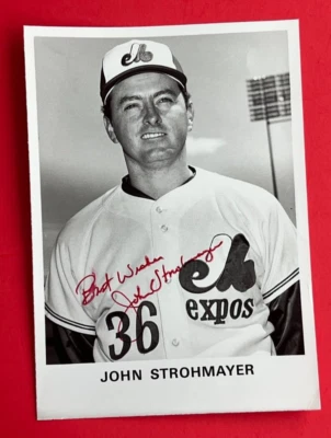 JOHN STROHMAYER ~ Signed/Autographed 5x7 Promo Photo ~ Montreal Expos ~ No COA - Image 1 of 4
