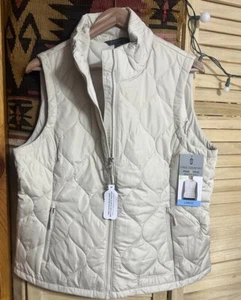 Free Country FreeCycle Quilted Vest Women’s Large 12/14 Oat Lightweight Warmth - Picture 1 of 12