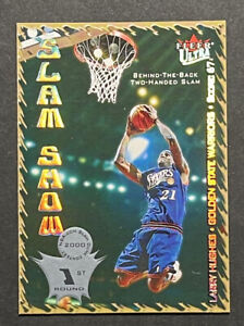 2000-01 Fleer Ultra Slam Show Larry Hughes SS4 Basketball Card Pistons