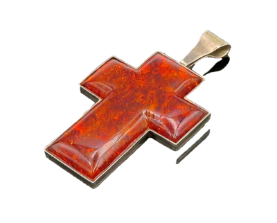 Colgante Cruz Religiosa Ámbar Vintage Plata 925 DTR JAY KING PT15876 Foto 1 de 4