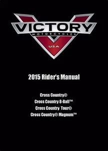 Victory Owners Manual Book 2015 Cross Country - Foto 1 di 11