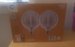 GV Vintage Retro Edison Light Bulb 60W Equivalent Dimmable LED G40 E26 2 Pack - Picture 1 of 2