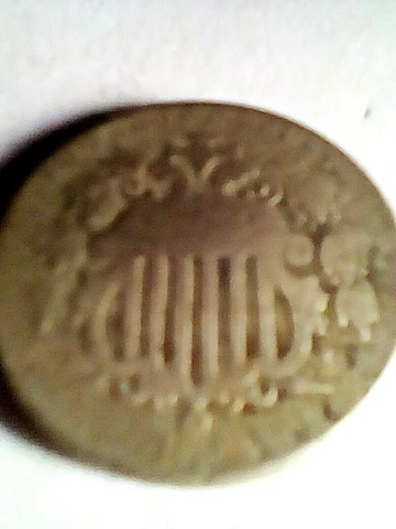1868 5 Cent Peace. About good condition Cover