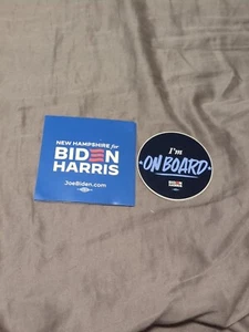 2 offizielle authentische Joe Biden Harris 2024 REVERS AUFKLEBER NEW HAMPSHIRE AN BORD - Bild 1 von 1