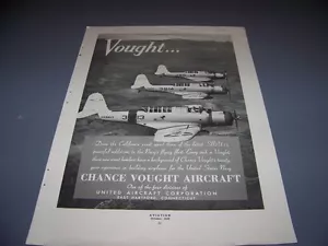 VINTAGE.. 1938 CHANCE-VOUGHT SB2U-1..SALES AD..RARE! (382M) - Picture 1 of 1