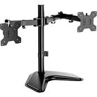 WALI Free Standing Dual LCD Monitor Fully Adjustable Desk Mount Fits 2 Screen...
