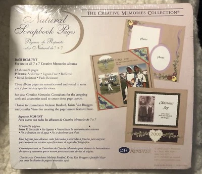 Creative Memories Natural Scrapbook Pages 12 Sheets, 24 Sides 7"x 7" New RCM-7NT - Image 1 of 2