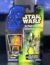 STAR WARS POWER OF THE FORCE ASP-7 DROID Hologram Green Card (Kenner 1996), NRFP