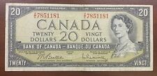 1954 Twenty Dollar Canadian Banknote 20$ Bank Of Canada