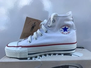 ORIGINAL RETRO VINTAGE CONVERSE ÓPTICO BLANCO Hi TOPS NIÑOS TALLA 13 - Imagen 1 de 4