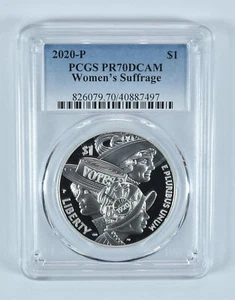 2020-P Women's Suffrage Commemorative Silver Dollar PR70 DCAM PCGS - Picture 1 of 5