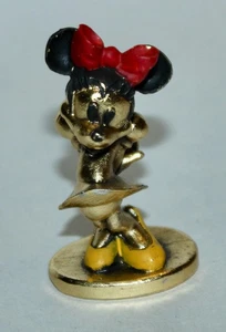 Vtg HUDSON PEWTER Figure MINNIE MOUSE Gold Plated DISNEY #3989 - Picture 1 of 4