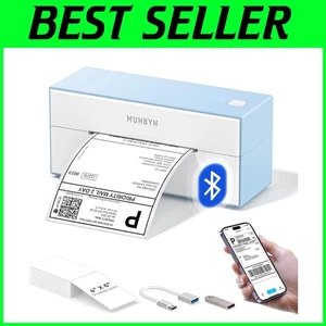Compact Thermal Label Printer - Customizable 4x6 Shipping Labels with Bluetooth - Picture 1 of 9