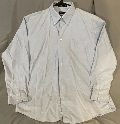 Camisa social Oxford vintage masculina Nautica azul com botões 16-34/35 - falhas usadas - Imagem 1 de 4